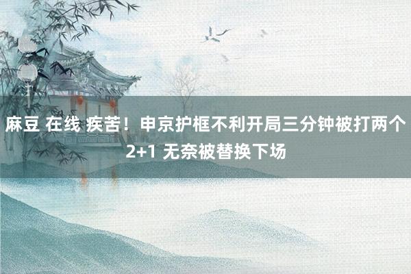 麻豆 在线 疾苦！申京护框不利开局三分钟被打两个2+1 无奈被替换下场